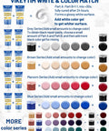 Tile, Marble And Granite Repair Kit Color Match For Quartz Countertops 160g 5.64oz White Paste With 5 Color Gels for repair