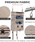 Travel Hanging Shelf Bag With 5 Tier Packing Cube Organizer Portable Folding Closet Storage Bag with mesh and hooks
