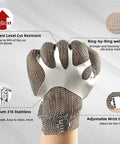 A9 Pro Grade Cut Resistant Stainless Steel Chainmail Glove For Meat Processing and Food Prep Oyster Shucking Fish Fillet Heavy Duty Safety