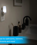 Plug In LED Night Lights With Dusk To Dawn Sensor Ambient Bedroom Glow For Dorm Rooms And Bathrooms Cool White Wall Plug