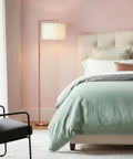 Montage Modern LED Floor Lamp for Living Rooms and Offices Tall Standing Corner Pole Lamp for Bedroom Reading in Rose Gold