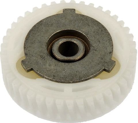 Top Shelf Power Window Motor Gear For Your Ride, white polymer gear with metal center for domestic vehicle window mechanism.