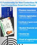 2 In 1 Smart Card Reader With NFC And CAC Support For DOD Military ID Quick And Secure Contact And Contactless Chip Reading Built In USB C With USB A Adapter Works On Windows Mac Linux displaying pension insurance application.