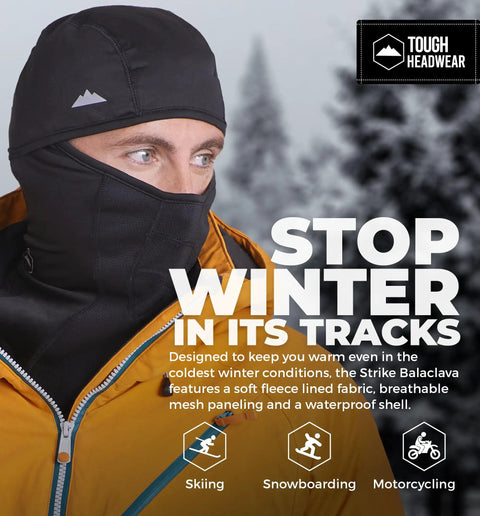 Ultra Soft Fleece Balaclava Ski Mask For Men And Women Warm As Heck Cold Weather Full Face Mask Black for Winter Sports