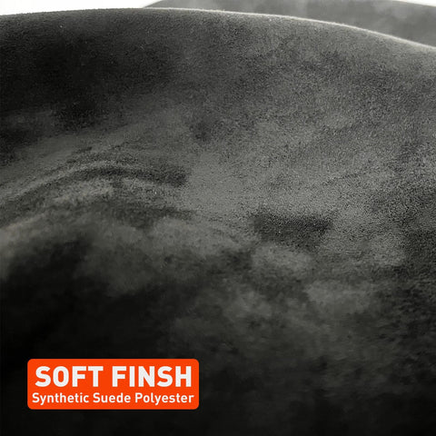 Black car headliner fabric; synthetic suede with foam backing