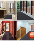 Embossed Wide Rib Waterproof Vinyl Floor Runner Heavy Duty Protector Mat For Indoor Outdoor Use 27 Inch By 6 Foot With Anti Slip Backing installed in various rooms