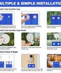 Image showing installation methods for Ultra Flexible 16 Ft Roll Up Race Car Ramp Track With Suction Cups for Portable Diecast 1/64 Cars