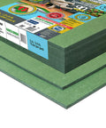 Solid As A Rock Wood Fiber Underlayment 6mm Thick shows layered sheets for sound dampening insulation covering ninety square feet.