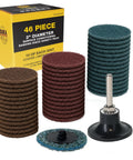 Beast Mode 46 Piece 2 Inch Sanding Discs Variety Pack with Quick Change Heavy Duty Backing Pad and Adapter Holder shown