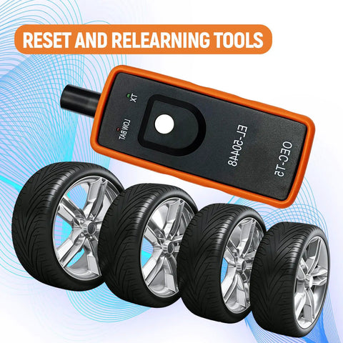 Professional Grade Tpms Tire Pressure Sensor Relearn Tool Compatible With El 50448 Oec T5 For General Motors Vehicles, reset tool with tires