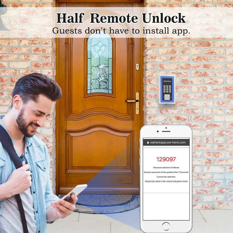 Smart Key Lock Box Wall Mount With Four Unlock Methods Password, One Time Link OTP, App Bluetooth Unlock, Fixed Time Password, And Optional Wi Fi Remote Access Bridge, A Handy Key Safe For Homes, Realtors, Apartments, Garages, And Stores