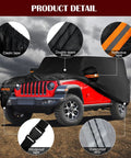 Heavy Duty Waterproof Jeep Wrangler 4 Door Car Cover For JK JL 2006-2026 Outdoor Weather Shield Sun Rain Snow Hail With Driver Door Zipper