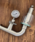 Geife 1.5-in tri-clamp spunding valve with diaphragm pressure gauge, SS304 stainless steel