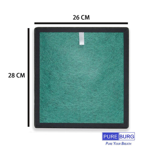 Square filter 26x28 cm for 2-Pack H13 True HEPA Replacement Filter For Elechomes A3B A3B WIFI Olansi KJ200-A3B And Habitat 280ae
