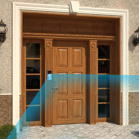 Adjustable 30 To 55 Degree Video Doorbell Mount For Most Doorbell Cameras Wedge Kit Bracket Installed On Wooden Door