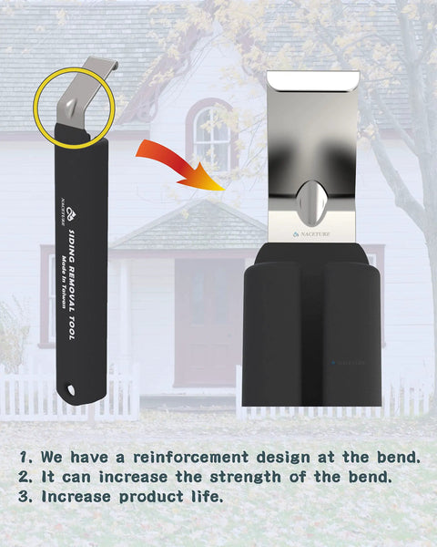 Vinyl Siding Removal Tool 7 Inch Heavy Duty Steel Hand Tool for house installation and repair over home exterior