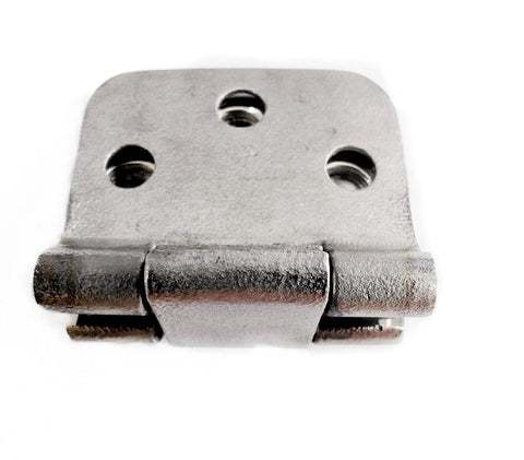 Built Tough Marine Grade 316 Stainless Steel Self Supporting Folding Table Hinges Heavy Duty Furniture Hardware Set shown from the front.