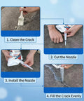 Step-by-step guide showing how to use Slick Self Leveling Concrete Crack Filler Featuring A Hella Strong Fast Setting Formula.