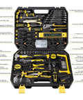 Open All In One 228 Piece Mechanic Tool Set With Socket Wrench Auto Repair Kit In Durable Chrome Pro Grade Hand Tools And Sturdy Storage Case