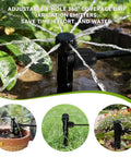 Close-up of 30 Pieces Drip Irrigation Emitters With Quick Connect And Adjustable 360 Degree Water Flow for one quarter inch tubing
