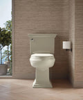 Elongated Closed Front Toilet Seat With Cover Durable Polypropylene Stain Resistant Finish bathroom installation view