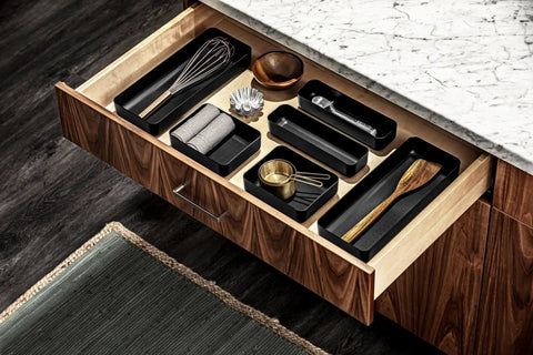 Soft Large Storage Bin For Kitchen, Bathroom And Office, Multipurpose Drawer Organizer With Non Slip Base And Soft Grip Lining