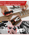 Real Deal 144 Piece Red Home Tool Set With Tough Plastic Carry Case And Essential Household Hardware Kit Featuring A Sturdy Claw Hammer Plus Assorted Screwdrivers For Apartment Garage Diy Fixes in use with pliers and screwdrivers on a wooden surface.