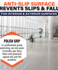 High Grip Non Slip Floor Coating And Sealant For Polished Marble Granite Porcelain Tile Concrete Pint Clear Penetrating Formula in a bright interior.