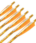 Camo Carbon Crossbow Bolts With 125 Grain Removable Tips, 16 To 22 Inch Options, in orange and white, 6 Pack Option