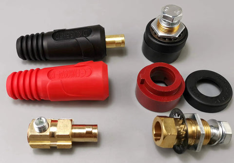 315Amp Dinse Style TIG Welding Cable Panel Connector Plug And Socket Set DKJ35-50 DKZ35-50 Black And Red Fittings