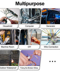 Image showing various applications for heat shrink tubing including household, computer, generator, DIY, and outdoor wiring.