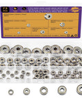 73 Pcs Ball Bearings Kit Carbon Steel Six Size Set 693ZZ to 627ZZ with 3mm to 7mm ID for 3D Printers Extruders RC Hubs DIY Projects Pro Grade Precision Bearings, assorted bearings in organizer case