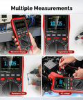 2 In 1 Handheld Oscilloscope And Multimeter Combo For Electronics DIY showing multiple measurement tests, 2.4 inch display
