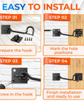 Step-by-step installation guide for the Heavy Duty Self Locking Cabin Hook And Eye Latch For Privacy Barn Doors.