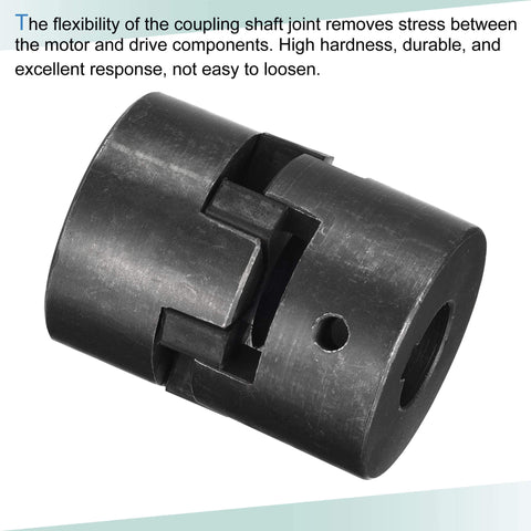 18mm To 18mm Flexible Coupling Shaft For Pro Grade Power Transfer, 51mm Long, 44mm OD, 5mm Slot, 45 Steel Motor Coupler Joint