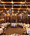 100 Feet Outdoor G40 Globe String Lights Waterproof IP44 Dope Patio Lighting With 53 Shatterproof Bulbs in barn wedding setup