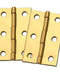 Solid Brass Miniature Medium Hinge For Small Projects Two And One Half Inch Long By One And Nine Sixteenths Inch Open With Screws One Pair Stanley Hardware