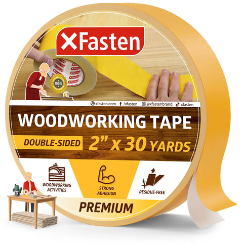 Pro Grade Heavy Duty Double Sided Woodworking Tape 2 Inch By 90 Feet Residue Free For Router Templates CNC Routers MDF Edge Banding