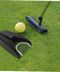 Automatic Golf Putting Cup Return System Easy To Use Putting Trainer For Practice Improves Putting Accuracy And Overall Performance On The Green Ball Retriever For Quick Ball Retrieval Fun And Pro Level Training Tool For Home Range Or Club on green grass with golf club and ball