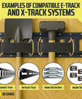 Heavy Duty E Track Straps 16 Pack Adjustable Tie Down Straps 12 To 22 Inches For Enclosed Trailers Secure Cargo with tools on E-track