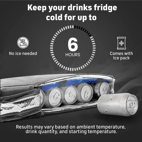 Hidden Golf Bag Cooler With Ice Pack Insulated Six Can Beer Sleeve Keeps Drinks Cold For Hours Fits Neatly Inside Your Golf Bag
