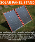 Top view of portable solar panel on folding stand in grass, part of Two Pack Portable Folding Solar Panel Stand No Fixed Install Required