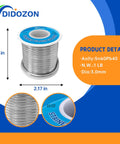 60/40 Solder For Stained Glass Pro Grade Tin Lead Alloy With Smooth Flow One Eighth Inch Diameter One Pound Spool