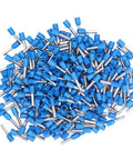 Heavy Duty Insulated Ferrule Butt Terminals Kit With Crimp Copper Wire Connectors For Tough Electrical Wiring Jobs And Industrial Control Systems That Stay Secure And Stop Leaks, blue 1000pcs