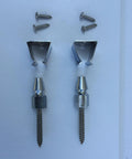 Bullet Catch Set For Doors And Shutters In 304 Stainless Steel Acorn Style Non Corrosive Finish Includes Hanger Bolt Spring Clip