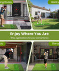 Extra Large Golf Hitting Mat 5x4ft And 6x4ft With 26mm Thick Tri Turf for indoor and outdoor practice in various settings