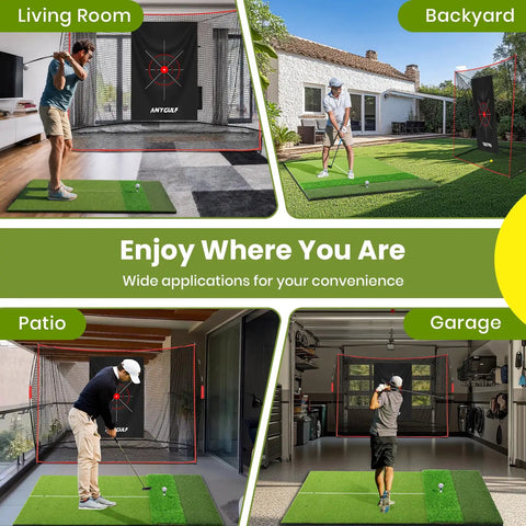 Extra Large Golf Hitting Mat 5x4ft And 6x4ft With 26mm Thick Tri Turf for indoor and outdoor practice in various settings