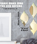 Teardrop Mirror Stickers 15 Pack Gold Wavy Acrylic Removable Wall Decals DIY 3D Art For Living Room And Bathroom Modern