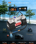 Six Times Faster Inflation Portable 12V Air Compressor Pump With Digital Display And LED Flashlight, road scene view