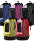Seaside Elite Mesh Backpack for Scuba Gear Large Dry Pocket Tarpaulin Bottom Durable Polyester Mesh in multiple colors